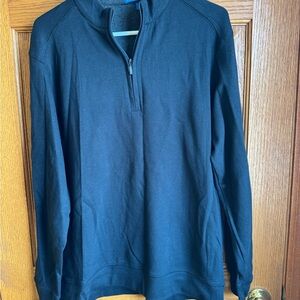 Port Authority Men's Black Quarter Zip-Up Sweater